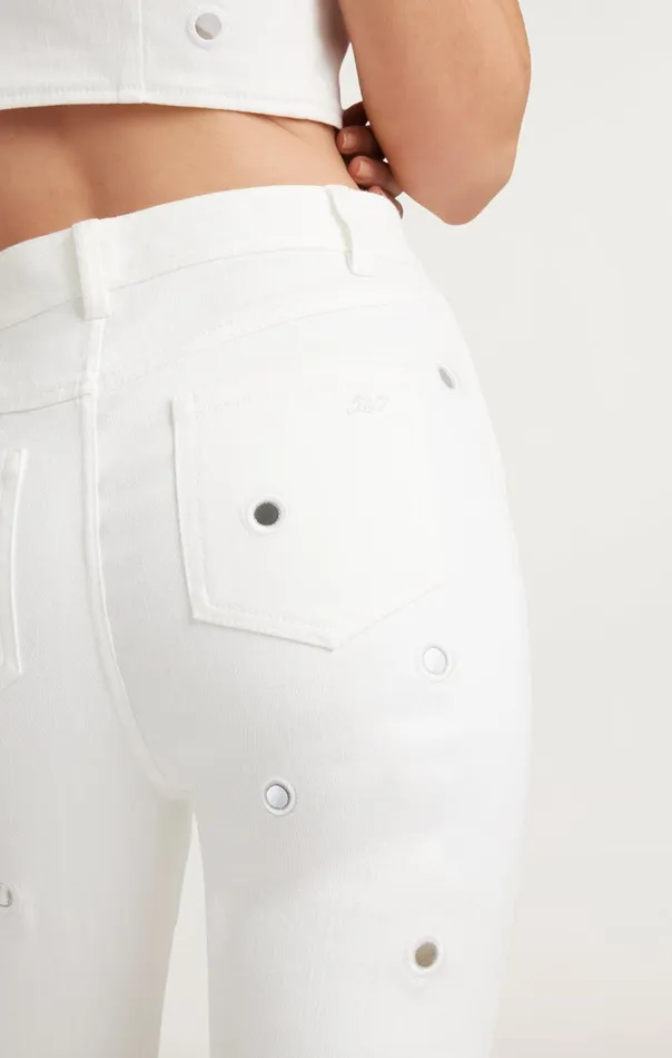 Women Cinq Sept Bottoms Mirror Denim Shailene Pant White