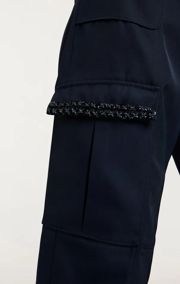 Women Cinq Sept Bottoms Porsha Pant Navy