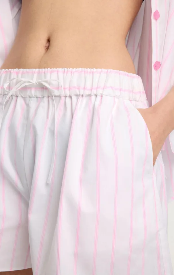 Women Cinq Sept Bottoms Sammy Stripe Jacques Short Whitebubblegum