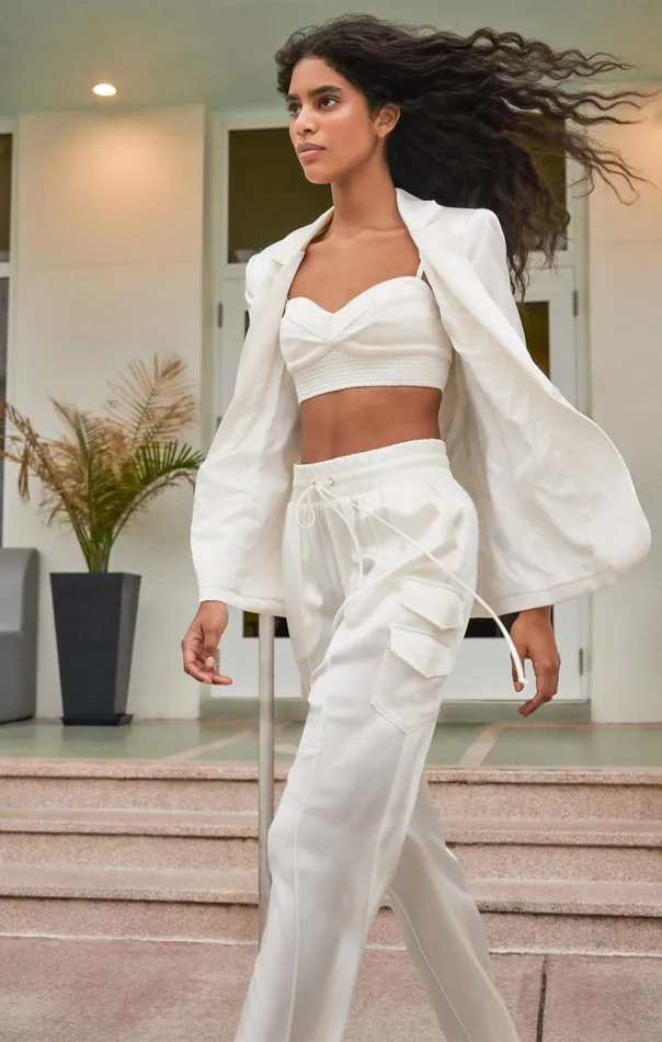 Women Cinq Sept Bottoms Sarie Pant Ivory
