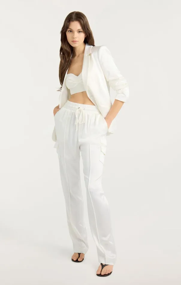 Women Cinq Sept Bottoms Sarie Pant Ivory