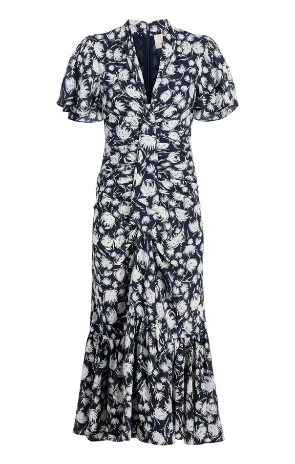 Women Cinq Sept Dresses Graphic Floral Peeta Dress Navyivory