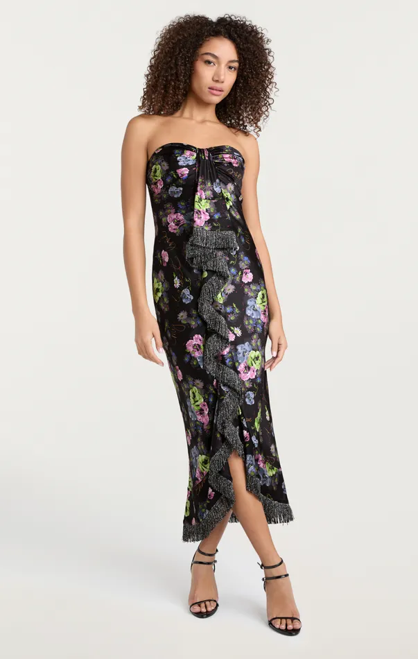 Women Cinq Sept Dresses Midnight Bloom Elise Dress Midnight Multi