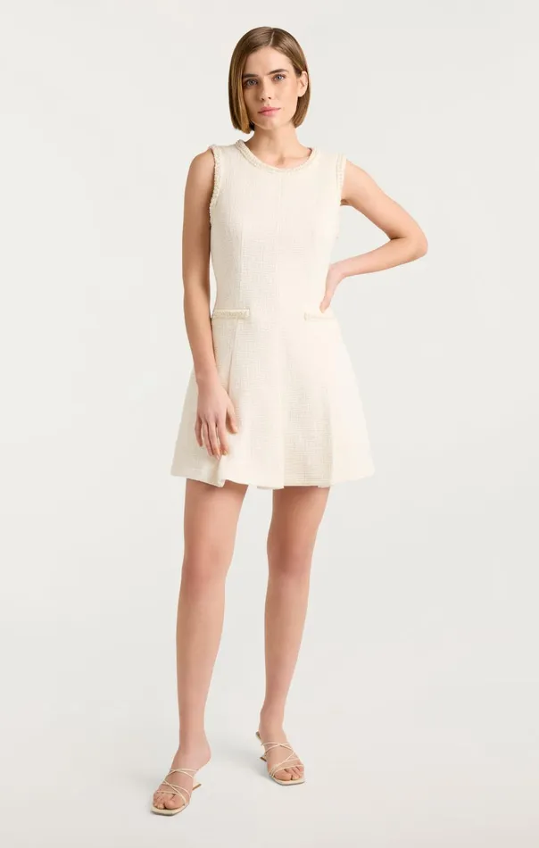 Women Cinq Sept Dresses Pearl Sleeveless Nova Dress Ivory