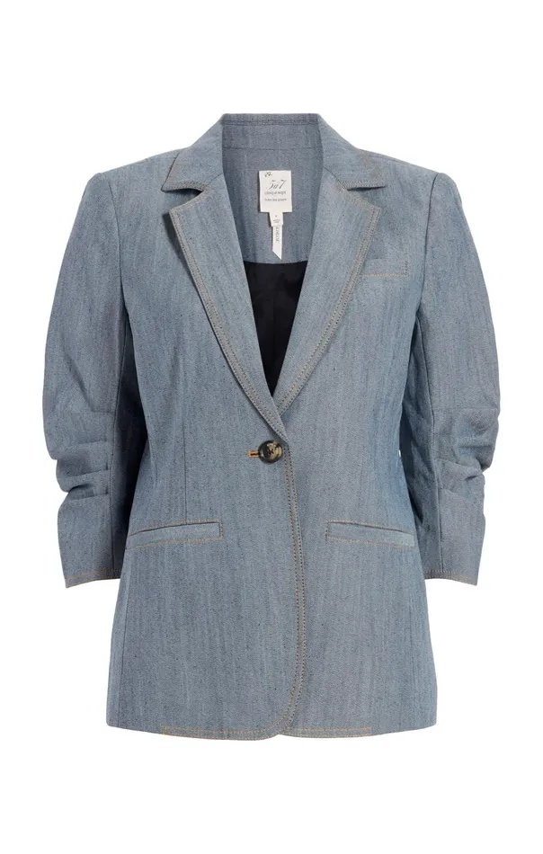 Women Cinq Sept Jackets and Blazers Denim Khloe Blazer Light Indigo