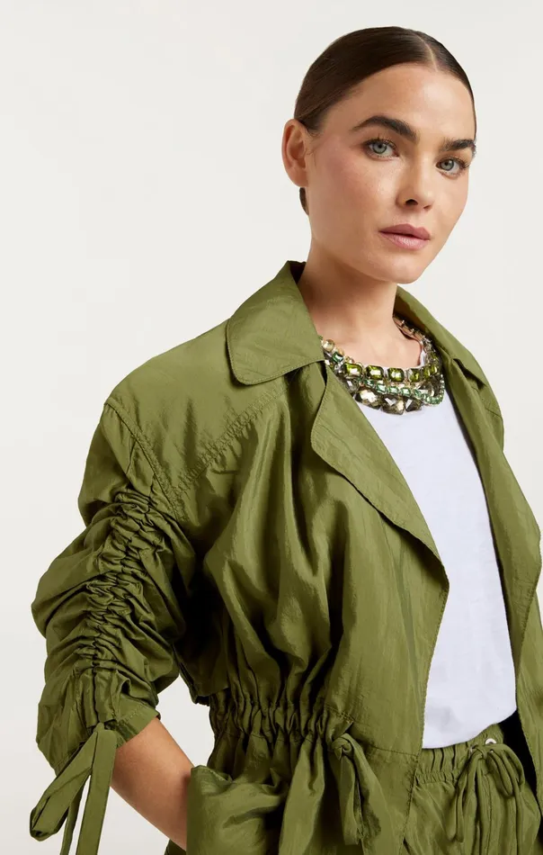 Women Cinq Sept Jackets and Blazers Emmeline Jacket Olive Green
