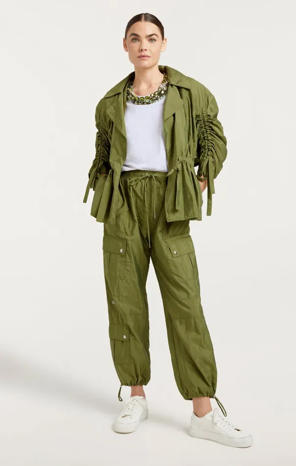 Women Cinq Sept Jackets and Blazers Emmeline Jacket Olive Green