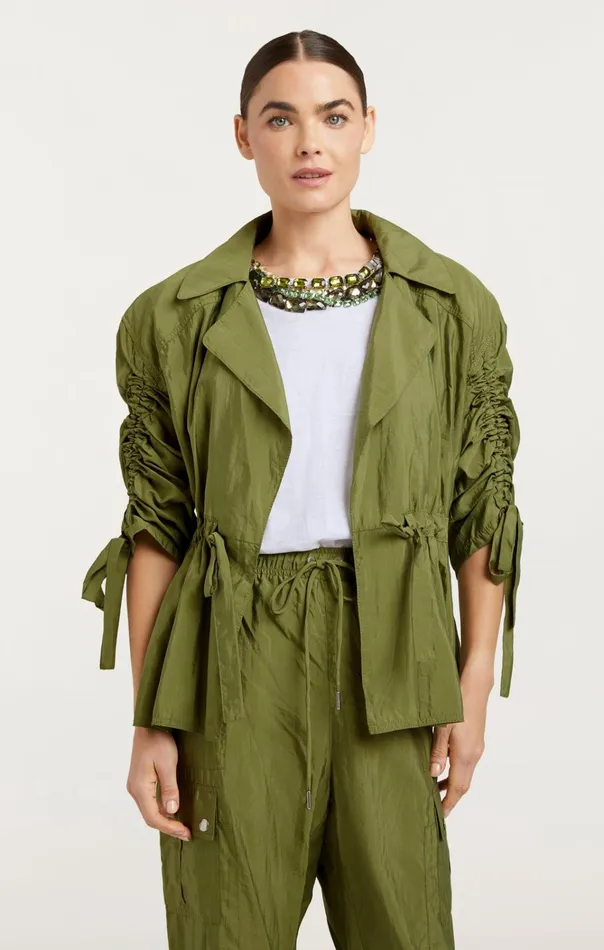 Women Cinq Sept Jackets and Blazers Emmeline Jacket Olive Green