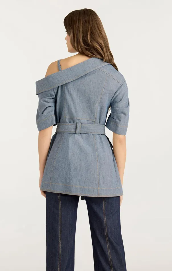 Women Cinq Sept Jackets and Blazers Katie Jacket Light Indigo