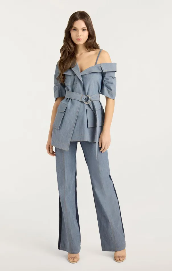 Women Cinq Sept Jackets and Blazers Katie Jacket Light Indigo