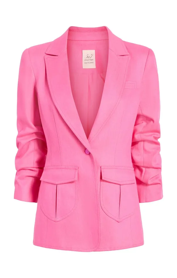 Women Cinq Sept Jackets and Blazers Louisa Blazer Electric Pink
