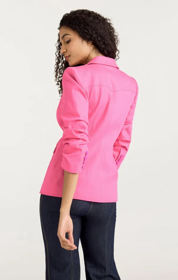 Women Cinq Sept Jackets and Blazers Louisa Blazer Electric Pink