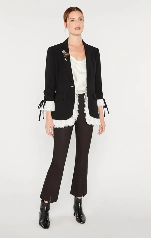 Women Cinq Sept Jackets and Blazers Roxie Blazer Blackivory