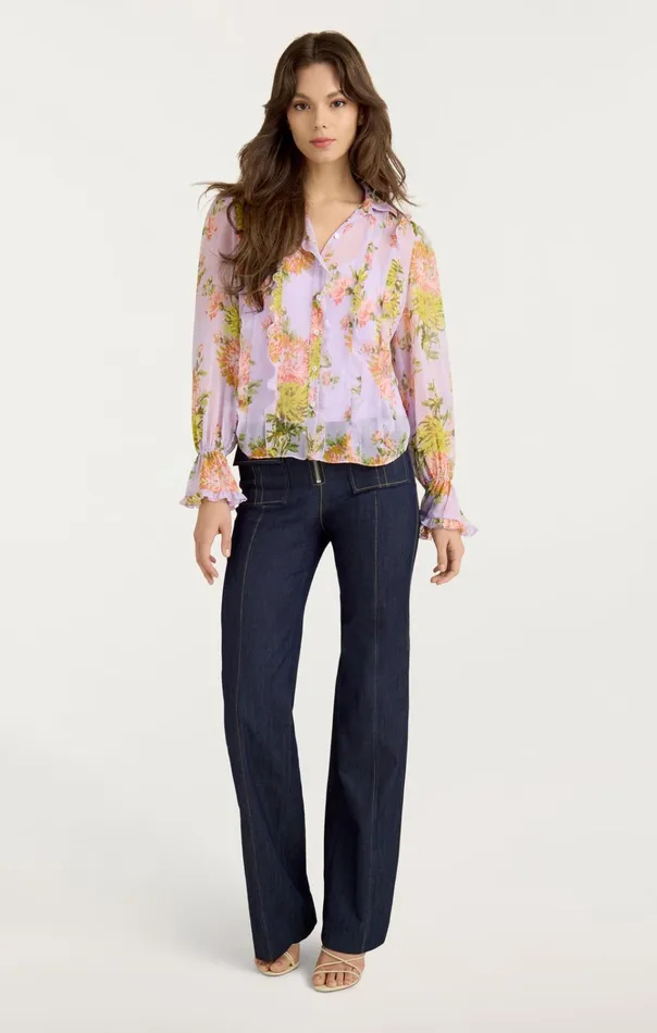 Women Cinq Sept Tops Estelle Top Lilac Multi
