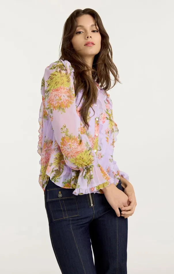 Women Cinq Sept Tops Estelle Top Lilac Multi