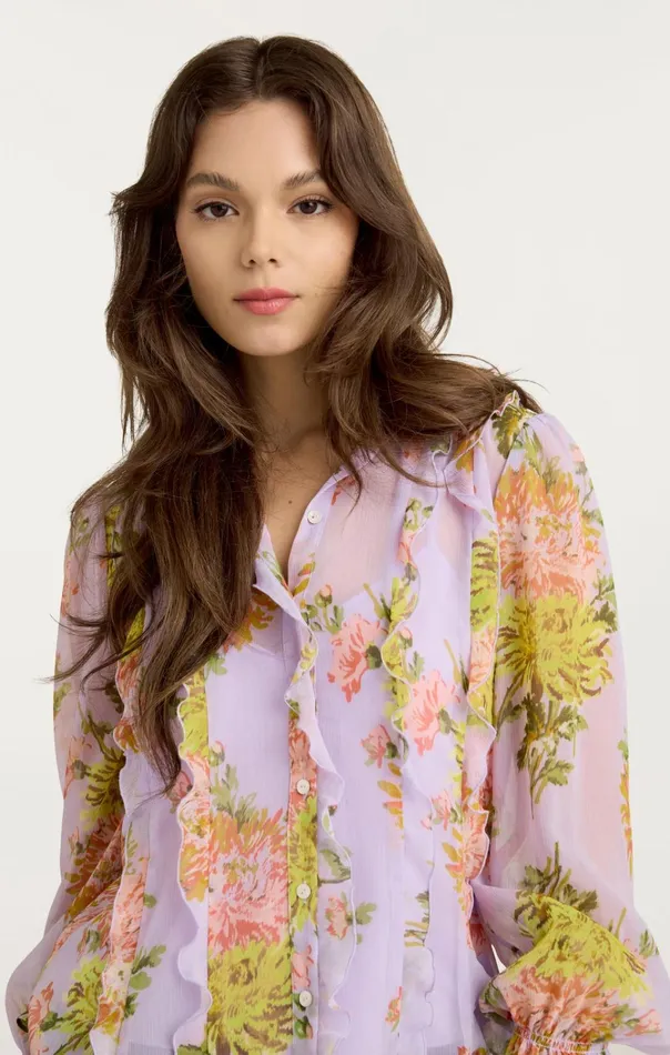Women Cinq Sept Tops Estelle Top Lilac Multi