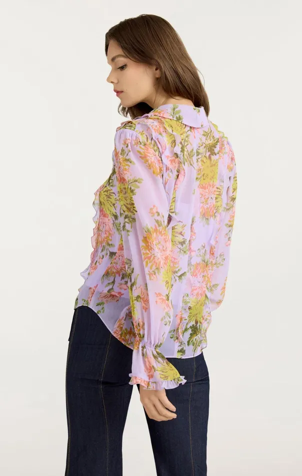 Women Cinq Sept Tops Estelle Top Lilac Multi