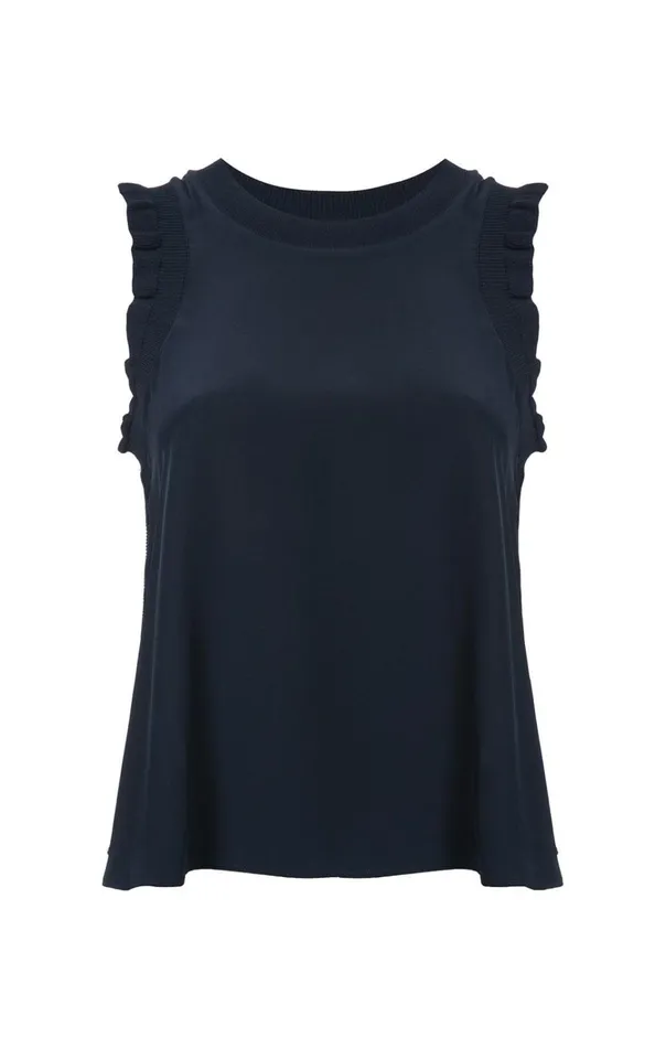 Women Cinq Sept Tops LENORE TOP IN NAVY Navy