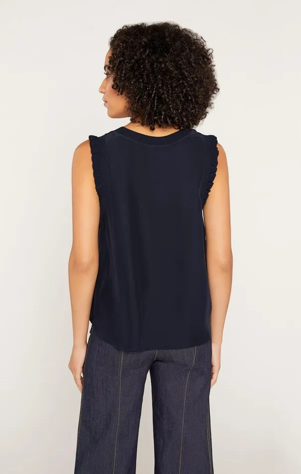 Women Cinq Sept Tops LENORE TOP IN NAVY Navy