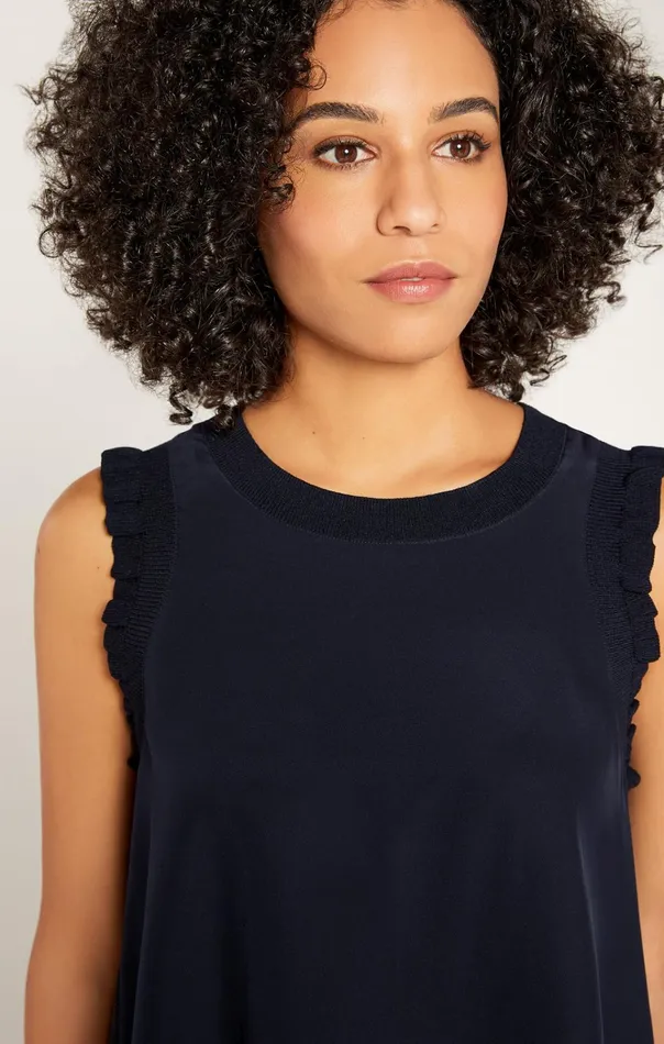 Women Cinq Sept Tops LENORE TOP IN NAVY Navy