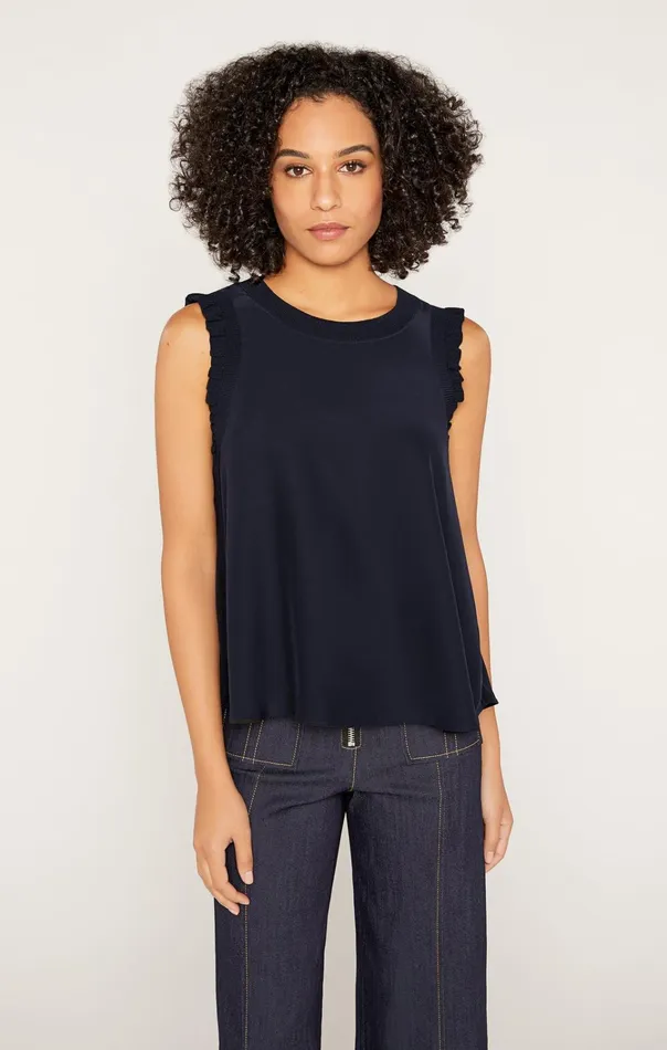 Women Cinq Sept Tops LENORE TOP IN NAVY Navy