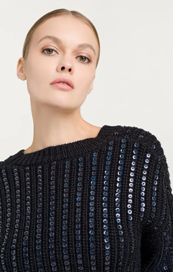 Women Cinq Sept Tops Phoebe Pullover Navy