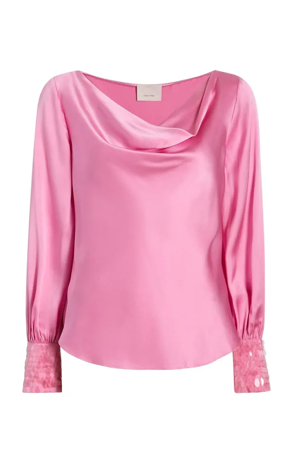 Women Cinq Sept Tops Sequin Cuff Taylee Top Primrose