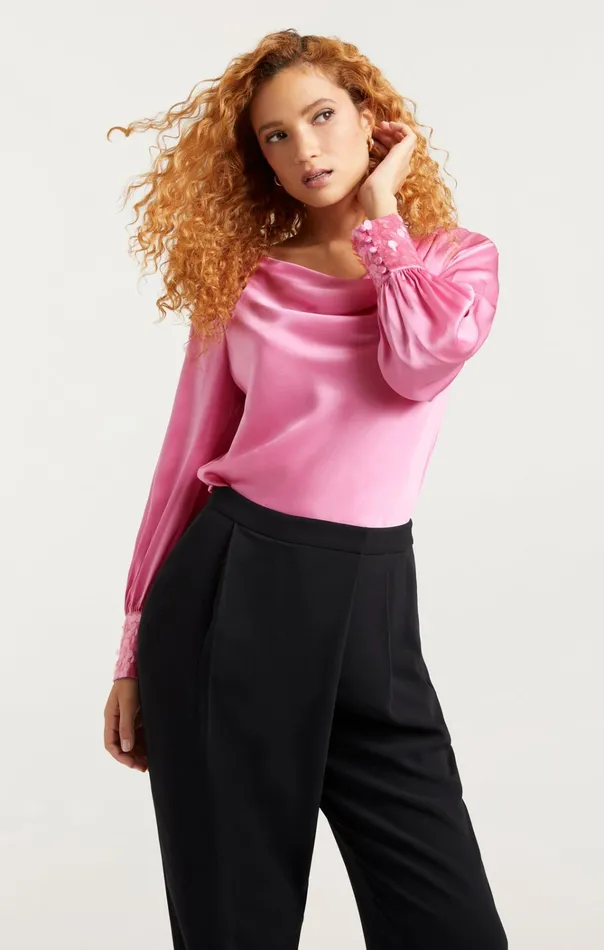Women Cinq Sept Tops Sequin Cuff Taylee Top Primrose