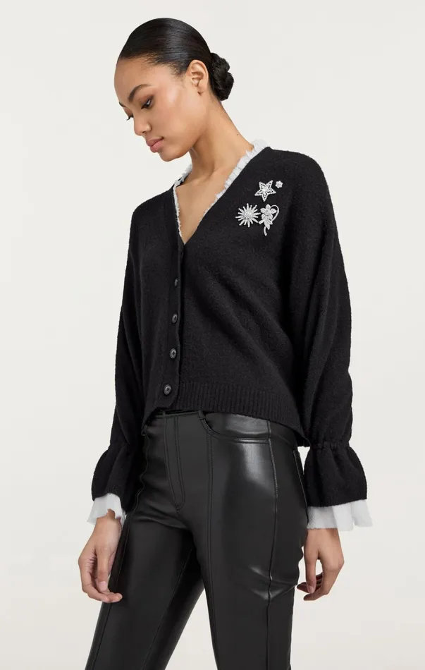 Women Cinq Sept Tops Tayah Cardigan Blackivory