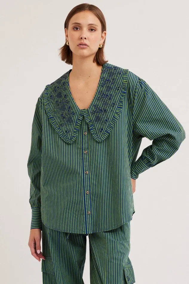 Women Coords Damson Madder Fontaine Blouse 8211 Stripe