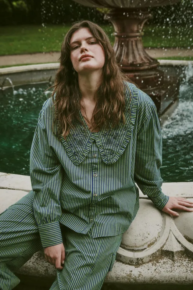 Women Coords Damson Madder Fontaine Blouse 8211 Stripe