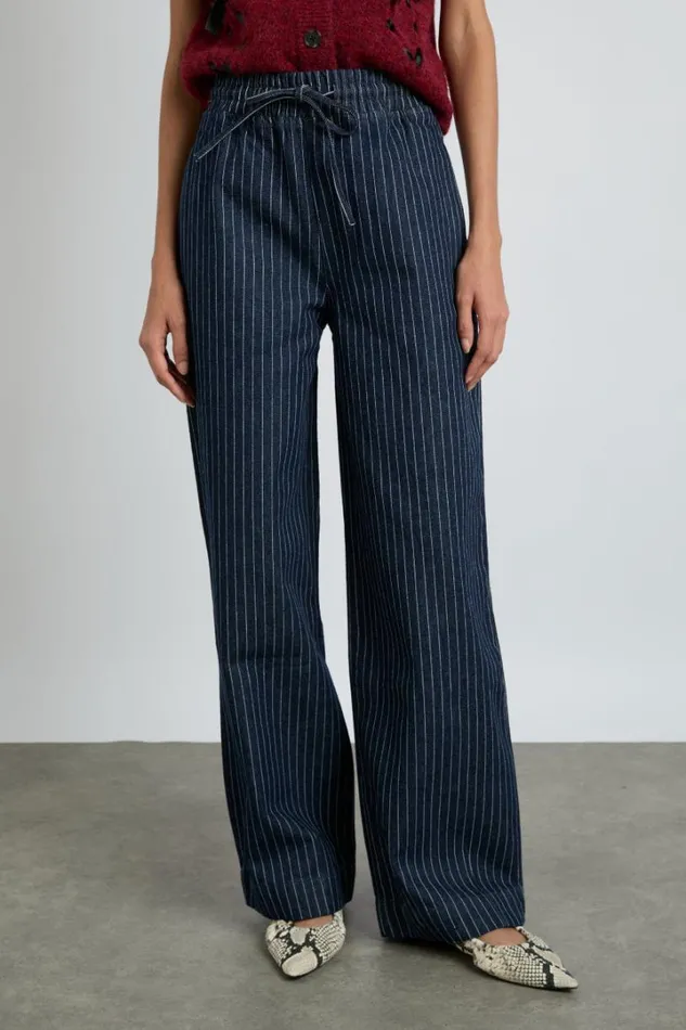Women Coords Damson Madder Rafe Jeans 8211 Navy Pin Stripe