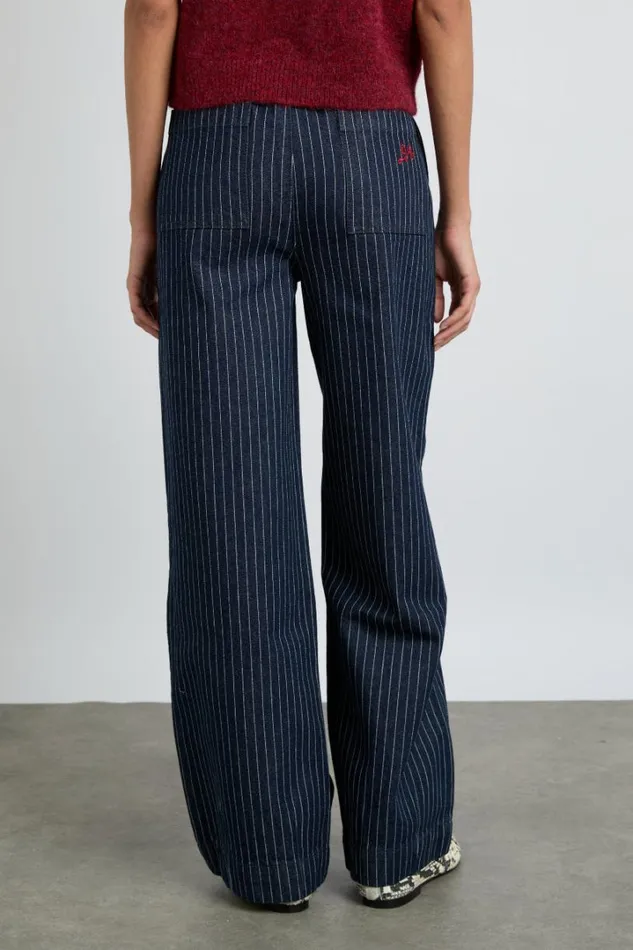 Women Coords Damson Madder Rafe Jeans 8211 Navy Pin Stripe