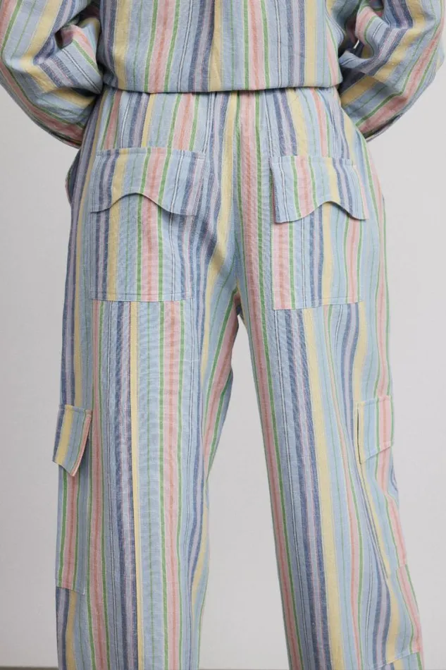 Women Coords Damson Madder Sicily Rocket Cargo Trousers 8211 Multi Stripe