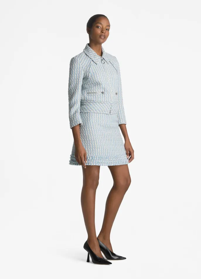 Women Coordinating Sets St John Textured Multi Tweed Jacket Powder Bluewhite Multi Women Coordinating Sets St John Textured Multi Tweed Jacket Powder Bluewhite Multi