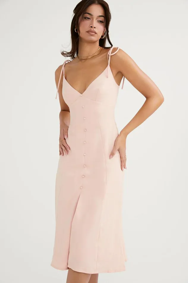 Women Cornelia Blush Midi Sun Dress House Of CB Dresses Women Cornelia Blush Midi Sun Dress House Of CB Dresses