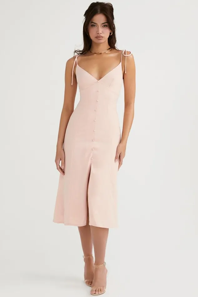 Women Cornelia Blush Midi Sun Dress House Of CB Dresses Women Cornelia Blush Midi Sun Dress House Of CB Dresses