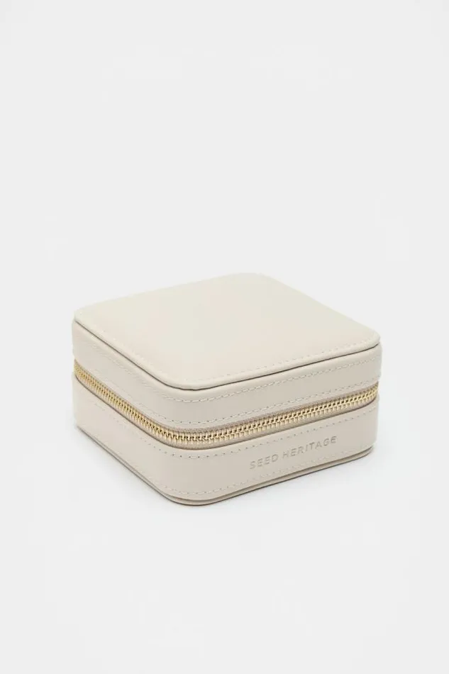 Women Cosmetic Bags Seed Heritage Square Jewellery Case Oat