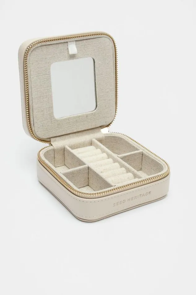 Women Cosmetic Bags Seed Heritage Square Jewellery Case Oat