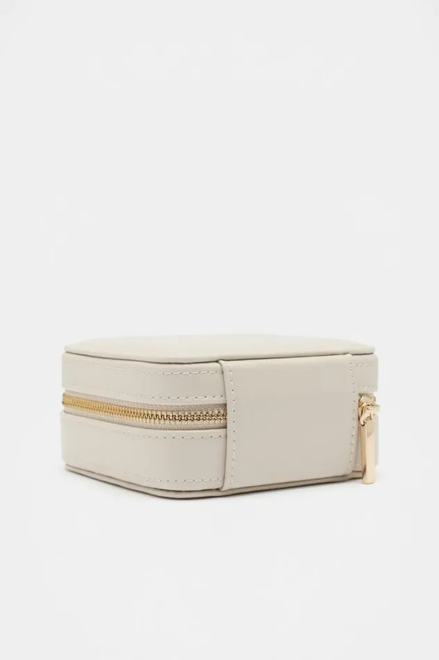 Women Cosmetic Bags Seed Heritage Square Jewellery Case Oat