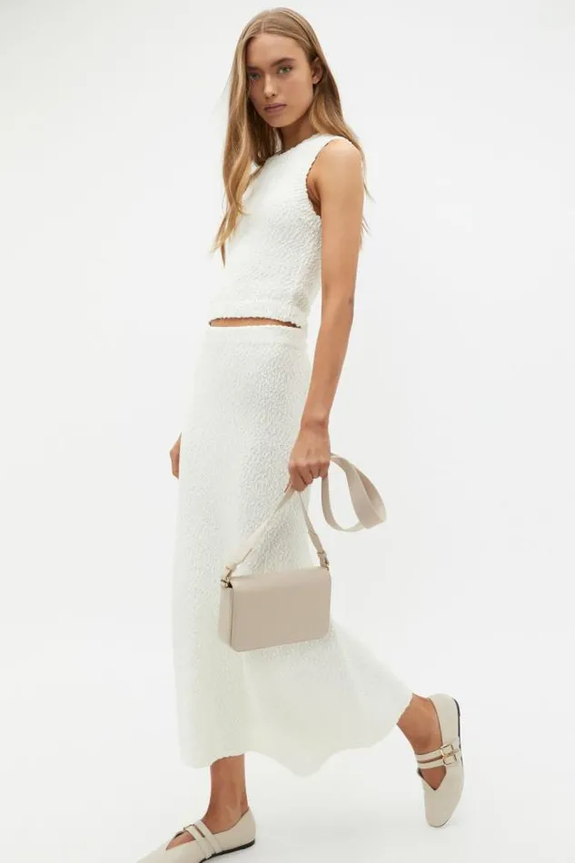 Women Cross Body Seed Heritage Logo Trim Crossbody Bag Oat