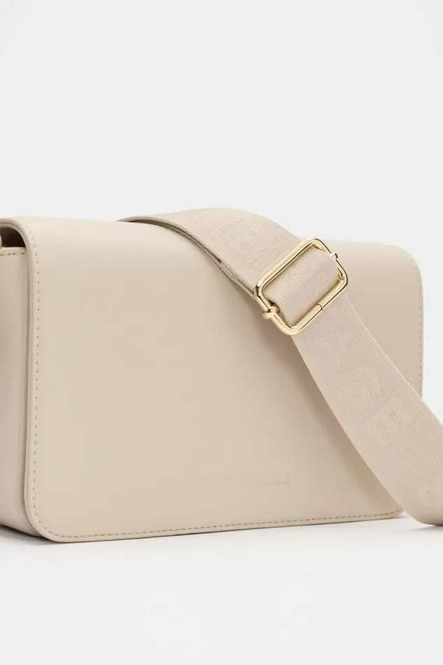 Women Cross Body Seed Heritage Logo Trim Crossbody Bag Oat
