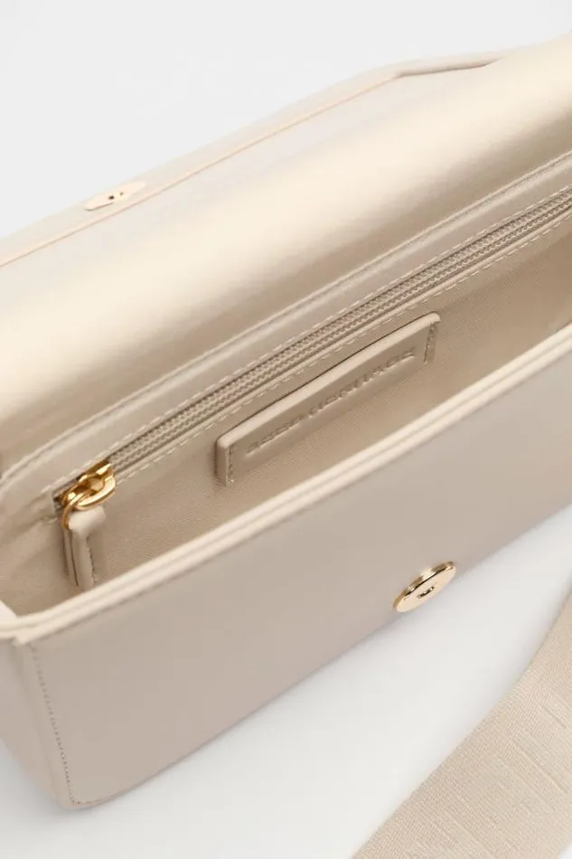 Women Cross Body Seed Heritage Logo Trim Crossbody Bag Oat