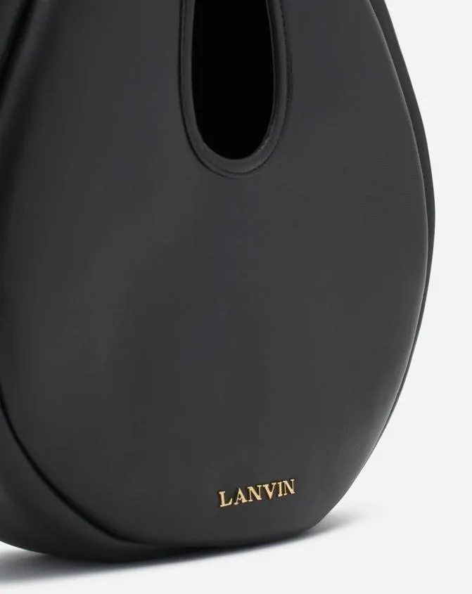 Women Crossbody Bags and Shoulder Bags Lanvin Hobo Cymbal Leather Bag Black Women Crossbody Bags and Shoulder Bags Lanvin Hobo Cymbal Leather Bag Black