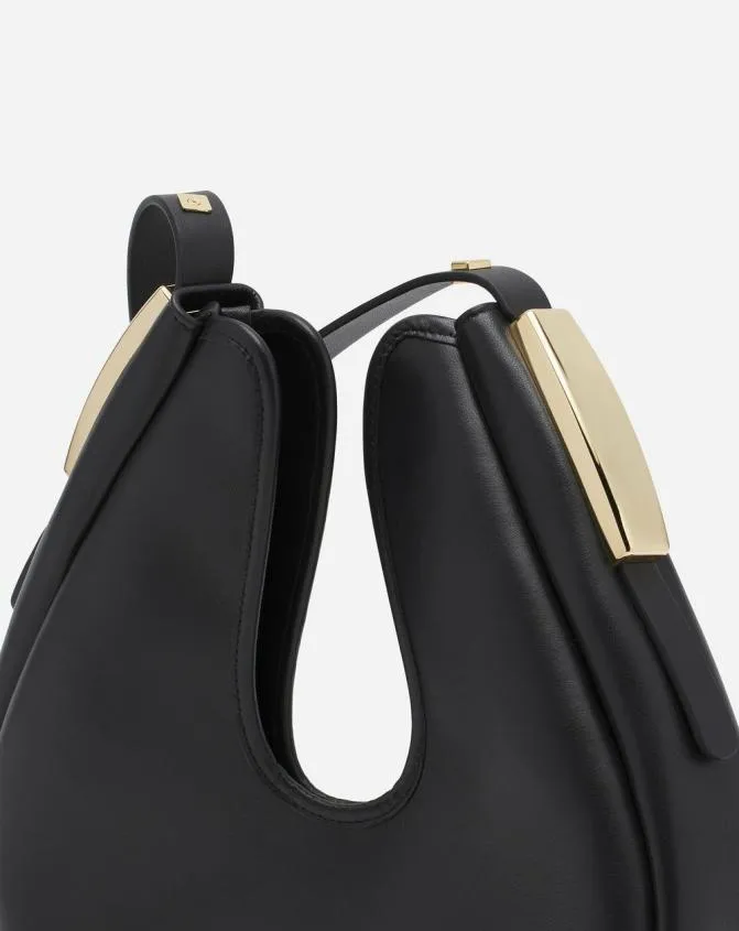 Women Crossbody Bags and Shoulder Bags Lanvin Hobo Cymbal Leather Bag Black Women Crossbody Bags and Shoulder Bags Lanvin Hobo Cymbal Leather Bag Black