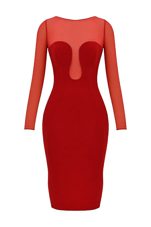 Women Darcy Scarlet Plunge Midi Dress House Of CB Dresses Women Darcy Scarlet Plunge Midi Dress House Of CB Dresses