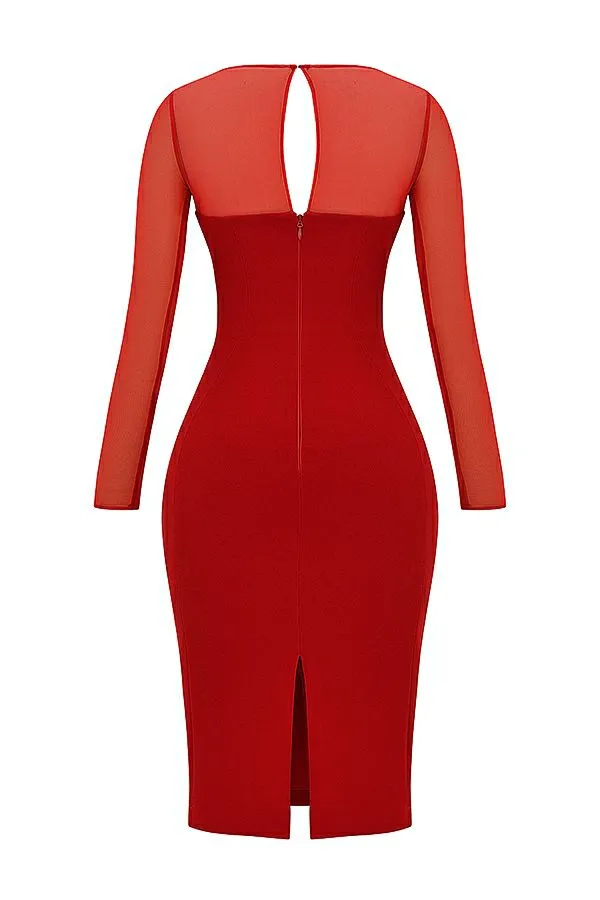 Women Darcy Scarlet Plunge Midi Dress House Of CB Dresses Women Darcy Scarlet Plunge Midi Dress House Of CB Dresses