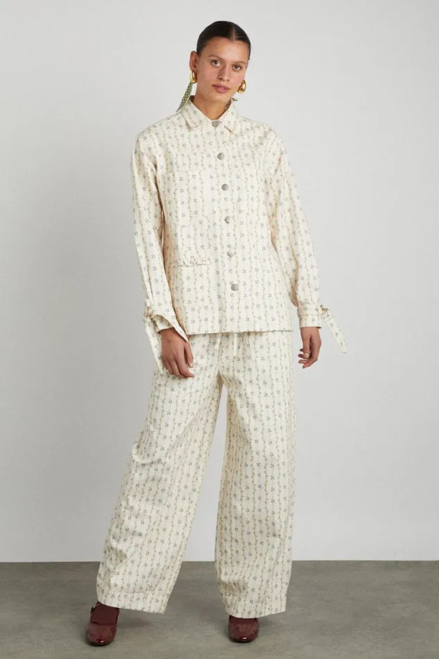 Women Denim Damson Madder Rafe Pant 8211 Floral Stripe