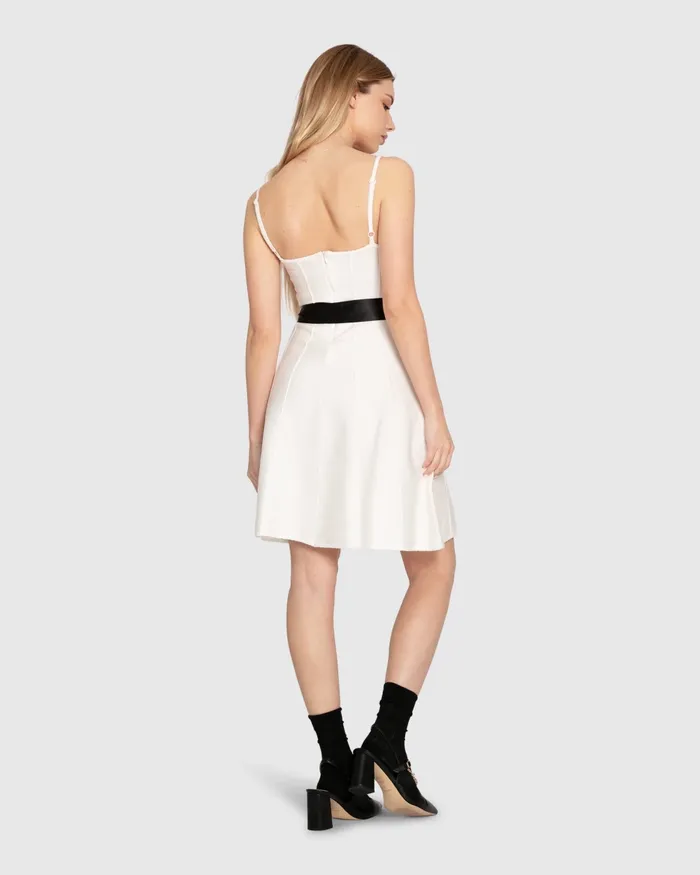 Women Dresses Belle and Bloom Love Her Madly Knit Dress 8211 White