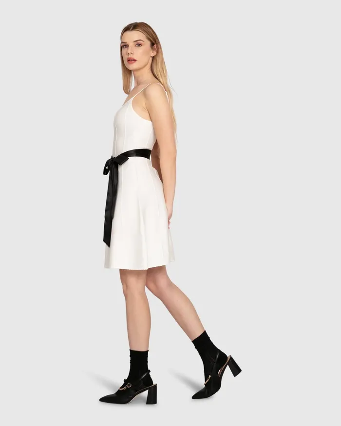 Women Dresses Belle and Bloom Love Her Madly Knit Dress 8211 White